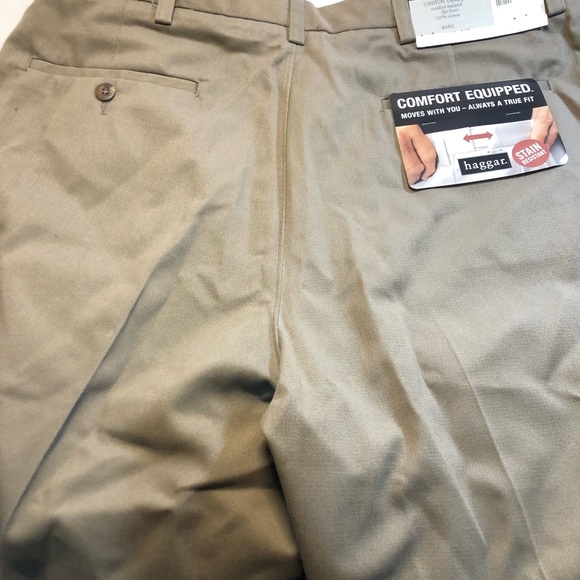 Haggar Flat Front Pant Men’s 36w x 30L Cotton New - Picture 10 of 11